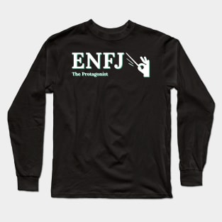 ENFJ The Protagonist MBTI types 7D Myers Briggs personality gift with icon Long Sleeve T-Shirt